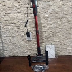 New Cordless Free Standing Stick Vacuum (Red) Great Gift New And With Box