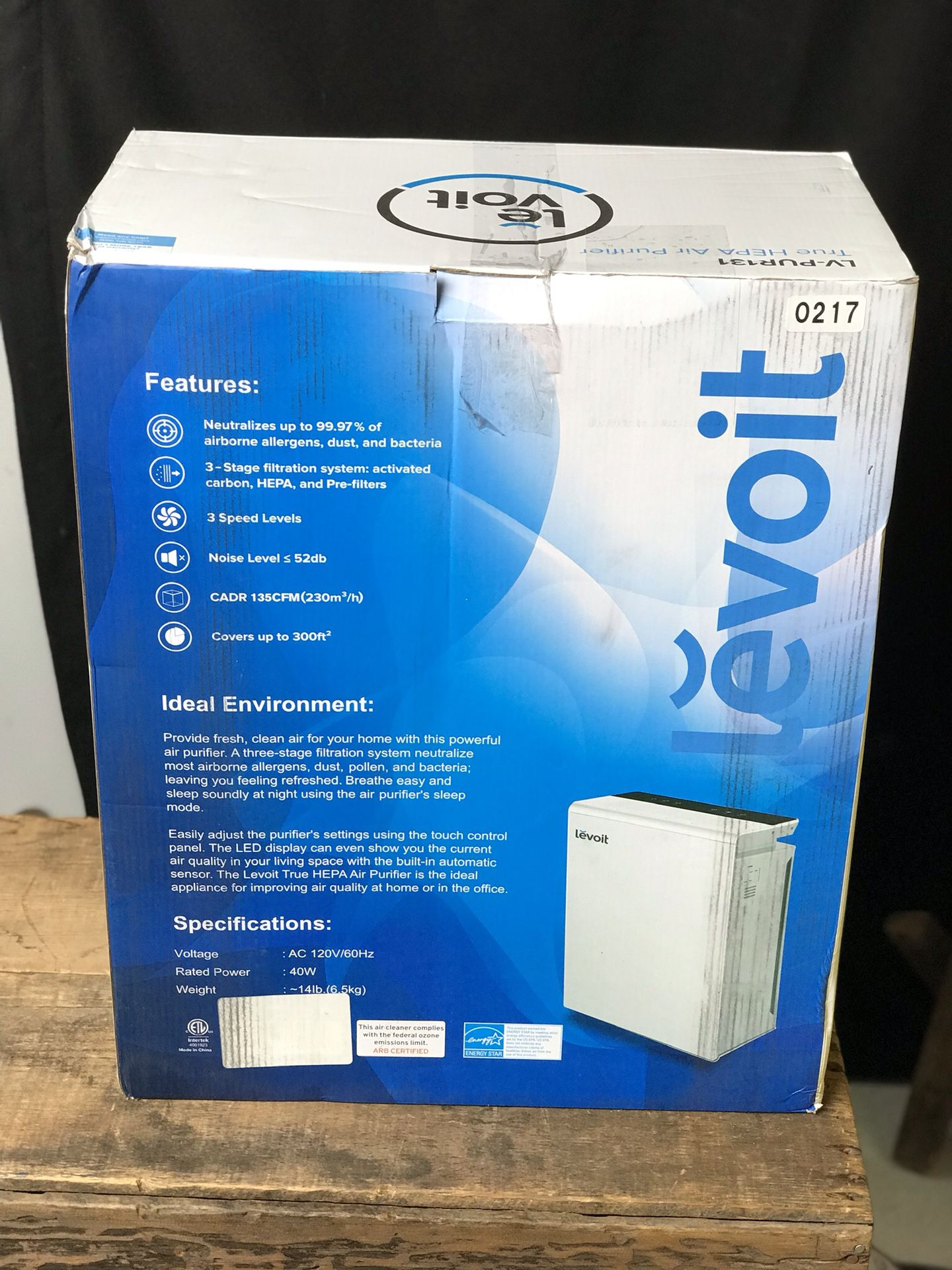 Levoit LV-Pur131 Air Purifier for Home with True HEPA Filter White