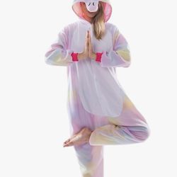 Adult Onesie, Costume, Unicorn Size Medium Halloween Pajama A7