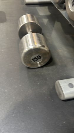 New 155 Lb Steel Dumbbell