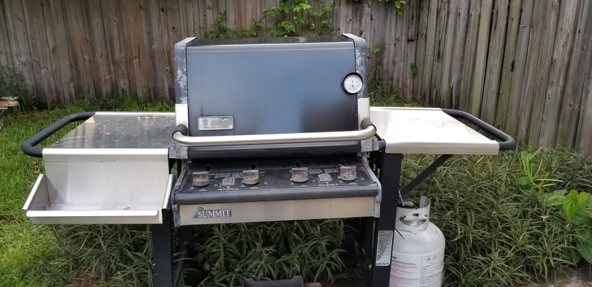Weber bbq grill with tank