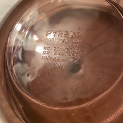 Vintage Amber Pyrex 024 Round Casserole/Mixing Bowl 2 Quarts With Handles And Lid 