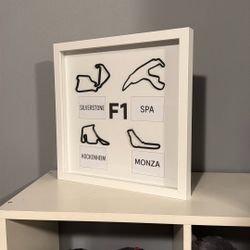 F1 Racing Track Wall Art – 12x12 Frame