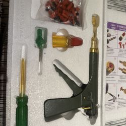 Tire Plugger Tubeless Tire Wheel Repair Gun Kit Mushroom Plug Probe Nozzle! - Tire Repair Kit - Tubeless Tire Wheel Repair Gun With Mushroom Plug And 
