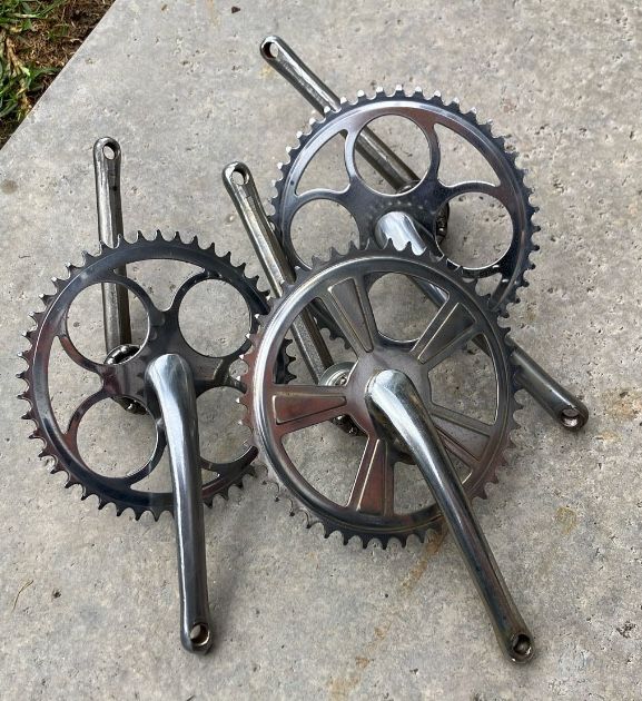 Vintage Schwinn , Cranks With Original Schwinn Nuts / Hardware, Cruiser Size , Good Threads , $35 EACH , Located In LaHabra Ca