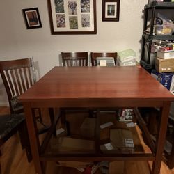 Tall Solid Table And Chairs