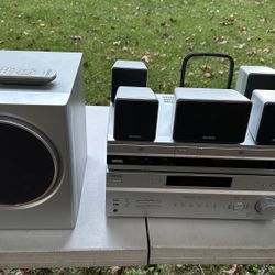 Sony SLV-D360P VCR DVD Combo Player + Receiver + Surround Sound Speakers