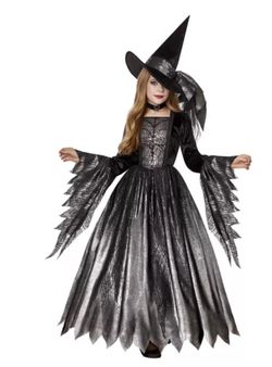 Girl Gothic Witch Halloween Costume-size L