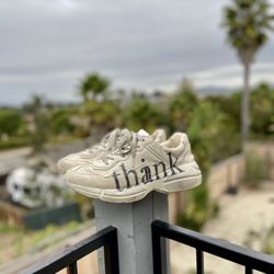 Gucci 'think/thank' Print Rhyton Sneaker Dad Shoe