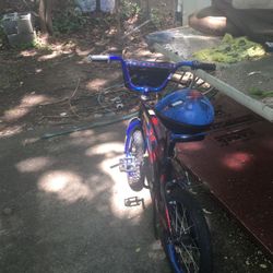 New bike for boy spider men
