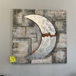 Abstract Moon Painting Art 