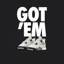 Jordan 4 White Cement Toddler