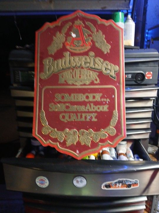 Vintage BUDWEISER SIGN 10$