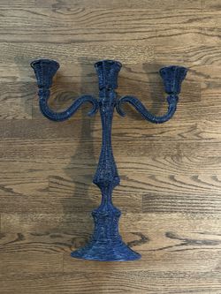 Anthropologie Gothic Style Large Wrapped  Wire Candelabra Candle Holder