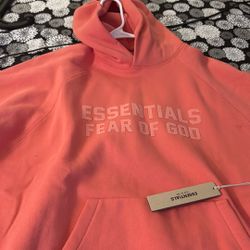 Coral Essential Hoodie !