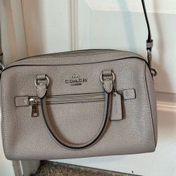 Coach Rowan Grey Purse With Strap