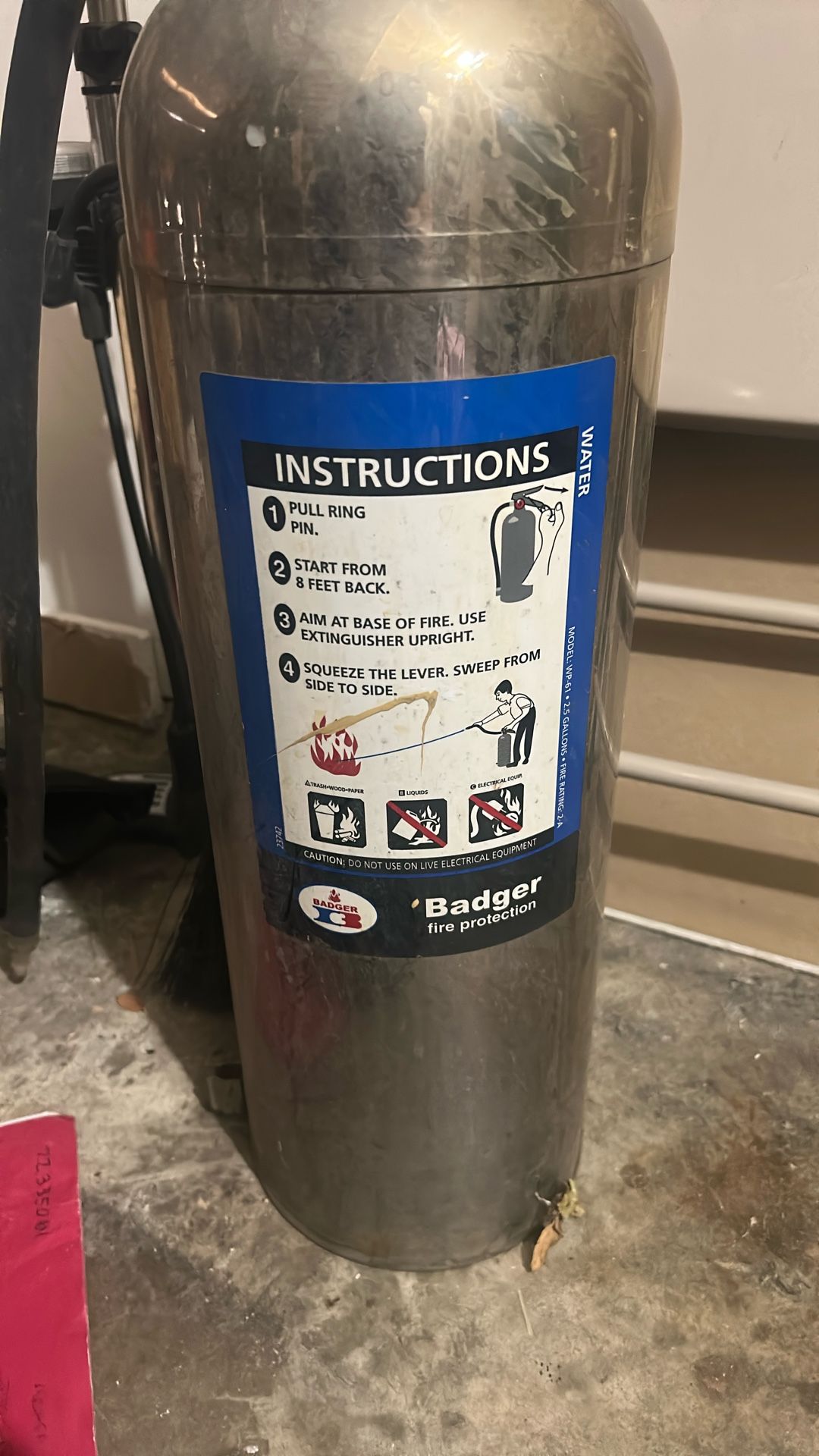 Badger Water Charged Fire Extinguisher