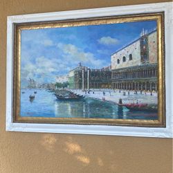 Oil Painting  of Venice, Italy 