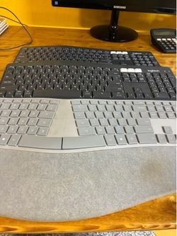 2-Pack Logitech Wireless Ergonomic Keyboards Bundle (Wave Keys & K850 Performance) 3 keyboards