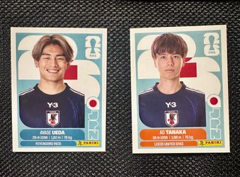 2026 FIFA World Cup Stickers Panini Japan AYASE UEDA / AO TANAKA #JPN 20 / 10