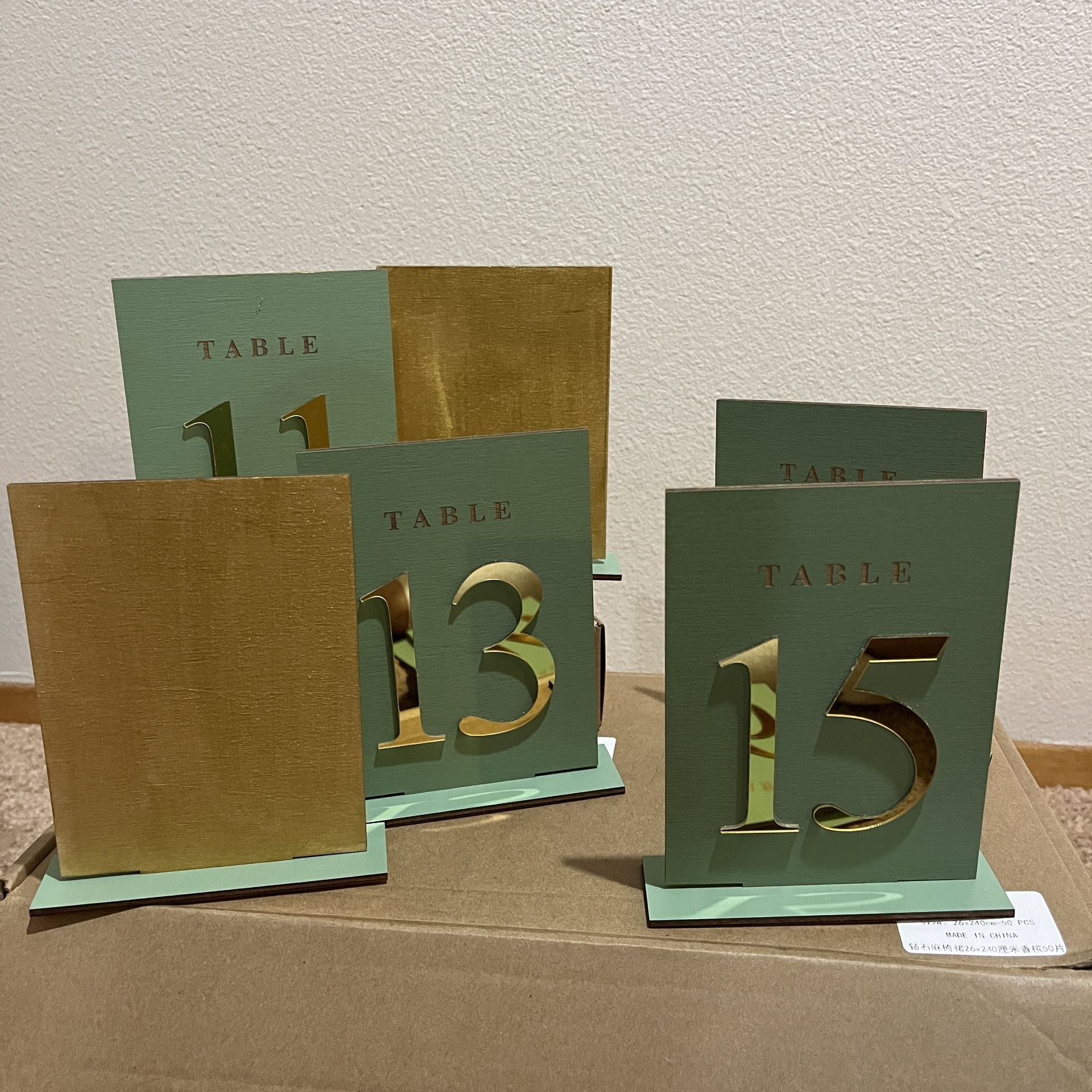 Table numbers 1-17
