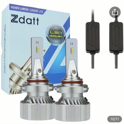 2-pack LED headlight bulbs 9005/9006, 300W, 60000 lumens, CANBUS compatible, no error codes, 6000K, 12V, easy to install, durable, super bright car li