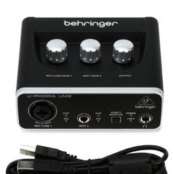 Behringer U-PHORIA UM2 2x2 USB Audio Interface   NEW