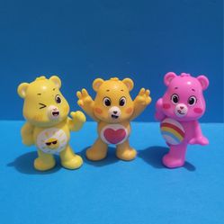 Care Bears Collectible Figures Series 2 Cheer Bear Lot Of 3.