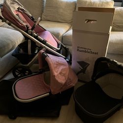 Uppababy Vista Double Stroller with extra accessories