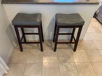 Modern Grey Barstools - Pair