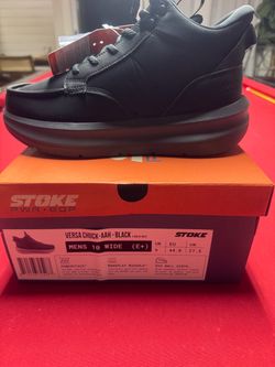 Stoke Versa Chuck-AAH Black Sneakers Men's 10 Wide