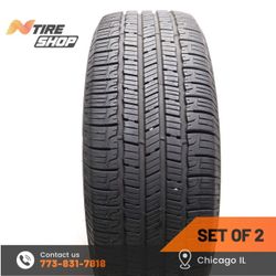 Set of 2 Used  9.5/32    235/55R19  101V  Goodyear  Reliant All-Season