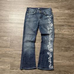 7 For All Mankind Jeans Hand Painted