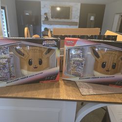 Prismatic Evolutions Eevee Accessory Pouch Lot Of 2