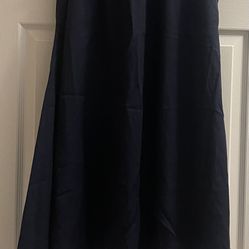 Brand New Ladies Navy Blue Midi Skirt Size M