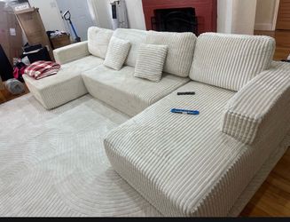Boneless beige couch