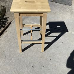 Wooden Stool From IKEA