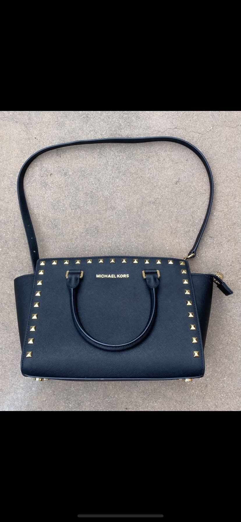 Michael Kors Black Studded Handbag 