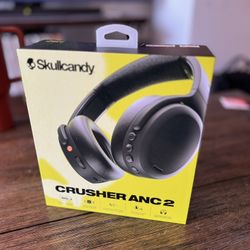 Skullcandy Crusher ANC 2 Bluetooth Wireless Headphones - Black (S6CAW-R740) NIB