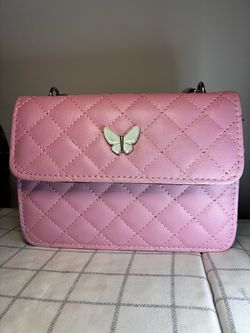 Pink Quilted Mini Crossbody Bag
