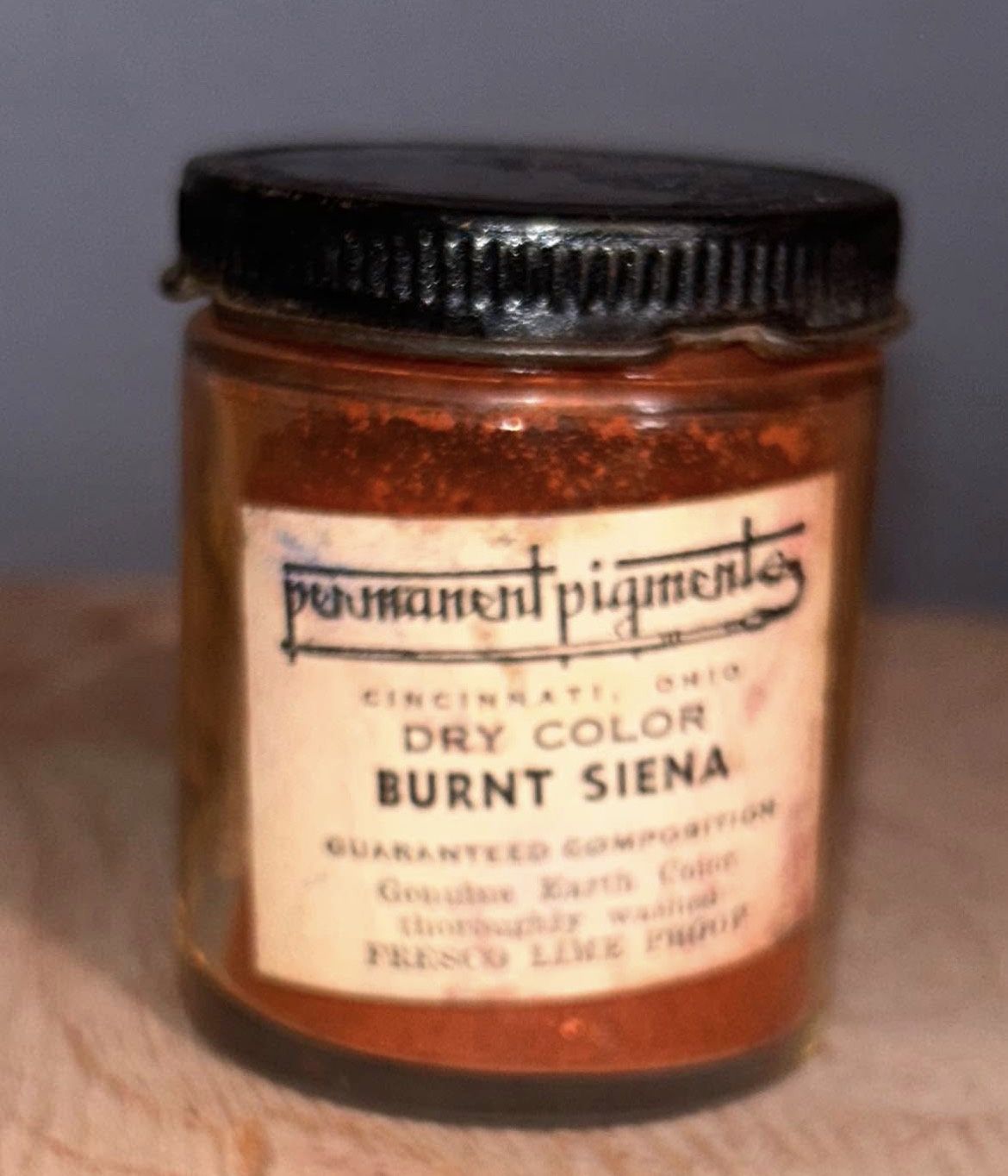 Vintage “Permanent Pigment” - Burnt Sienna