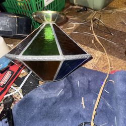 Vintage Lead Framed Tiffany Style Lamp