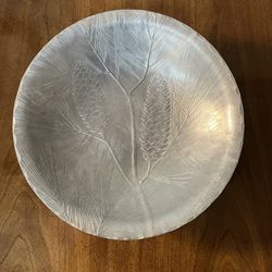 Vintage Wendell August Forge Handcrafted Aluminum Plate - Pinecone Design