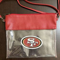 San Francisco 49ers Ladies Clear Stadium Purse/Wristlet Bag by Vorspack. Like New condition. Only Used Twice. SALE SALE$20.00