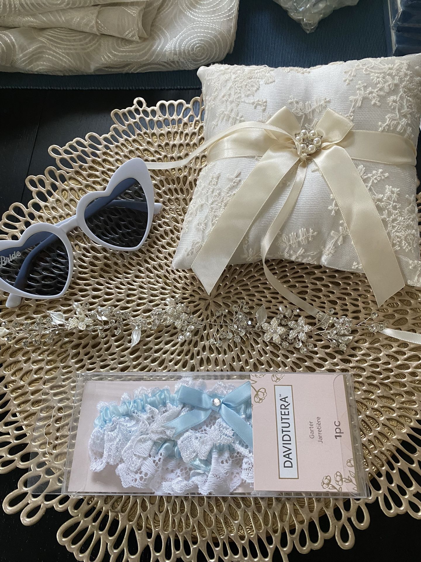 Ring Pillow, Bride Sunglasses, Garter Belt