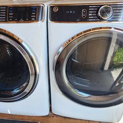 GE Smart Front Load Washer And Gas Dryer