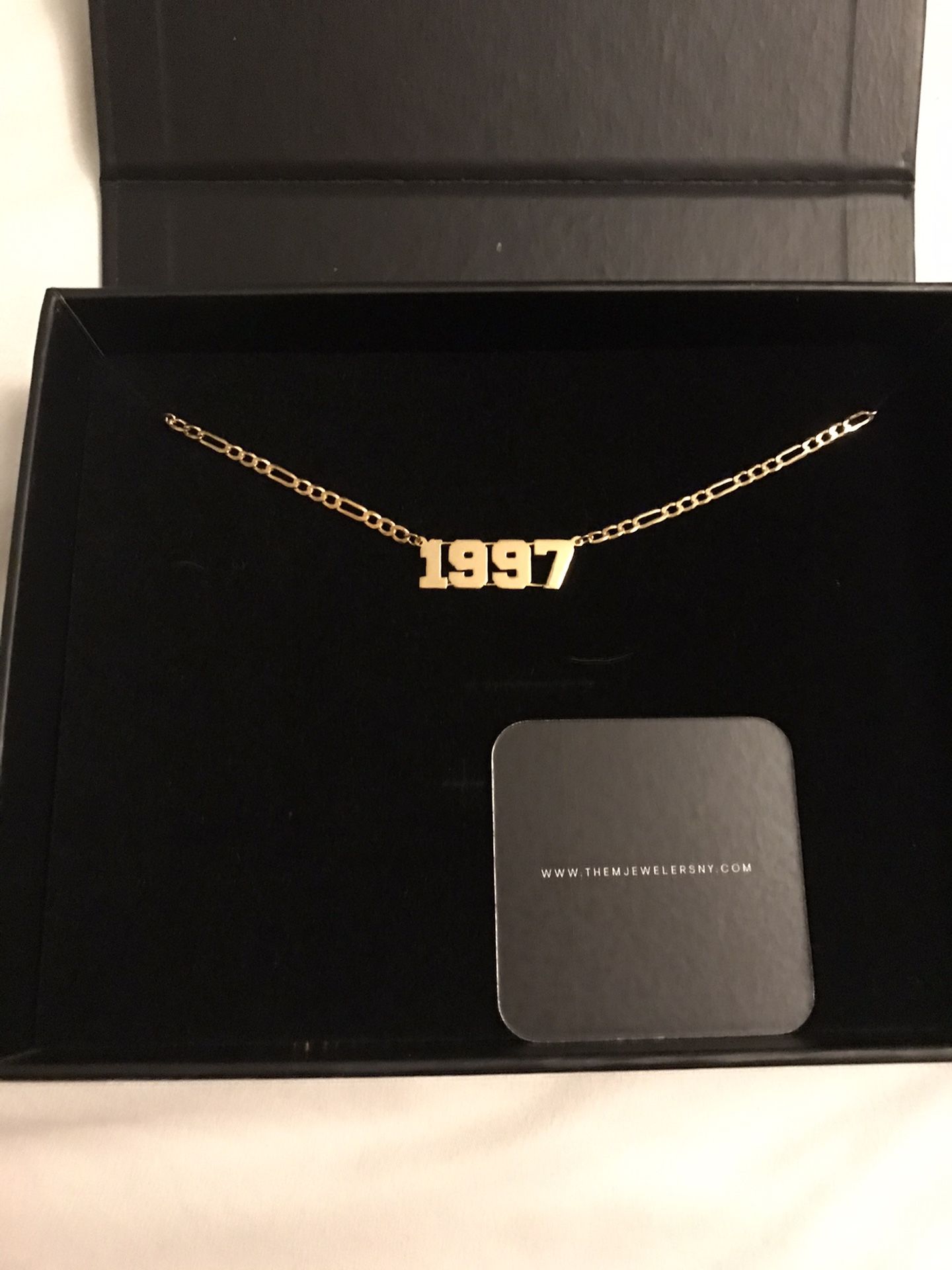 Personalized “1997” Gold Vermeil necklace from THE M Jewelers