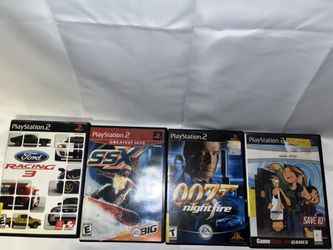 PS2 Game Lot of 4 – SSX, 007 Nightfire, Ford Racing 3, Juiced – Untested