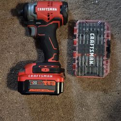 CRAFTSMAN V20 Brushless Cordless 1/4-inch Impact Driver