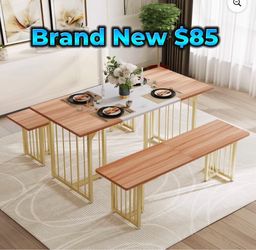 Dining table and benches brand new sealed in box 📦